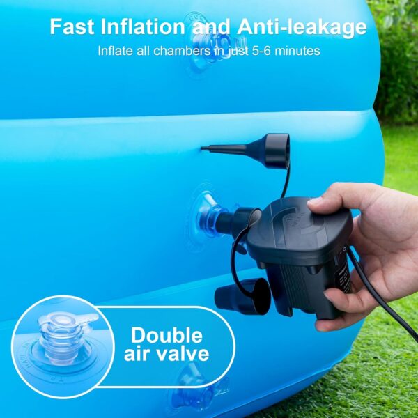 large inflatable swimming pool for kids & adults, extra large thickened pvc family blow up pool, durable backyard outdoor garden summer water party pool