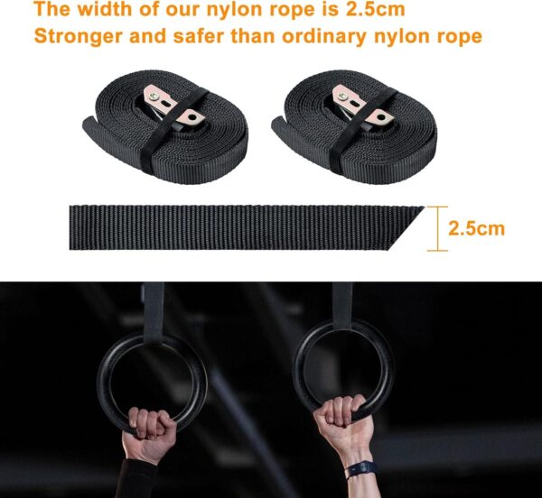 black mountain professional olympic gymnastics rings 1200lbs – adjustable home gym rings for calisthenics & strength training in bangladesh