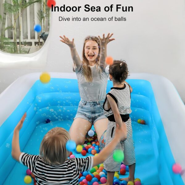 large inflatable swimming pool for kids & adults, extra large thickened pvc family blow up pool, durable backyard outdoor garden summer water party pool