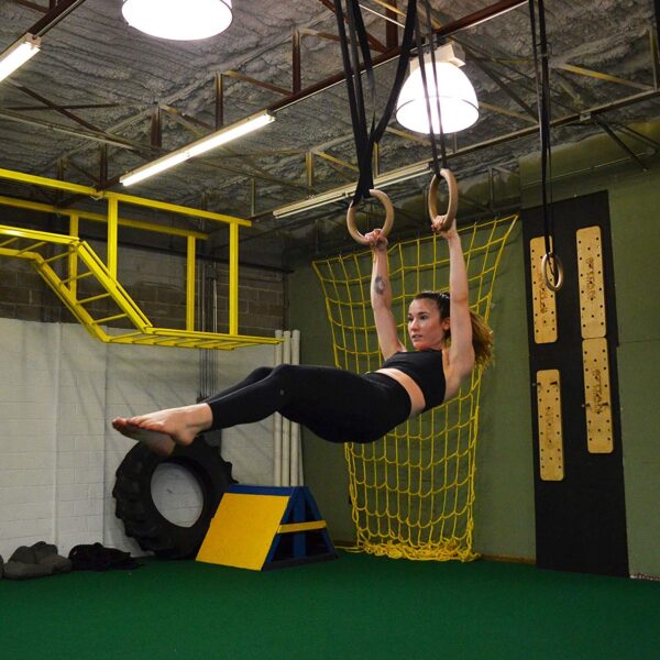 premium wooden gymnastic rings with heavy duty adjustable straps – olympic strength training rings for pull ups, dips & cross training