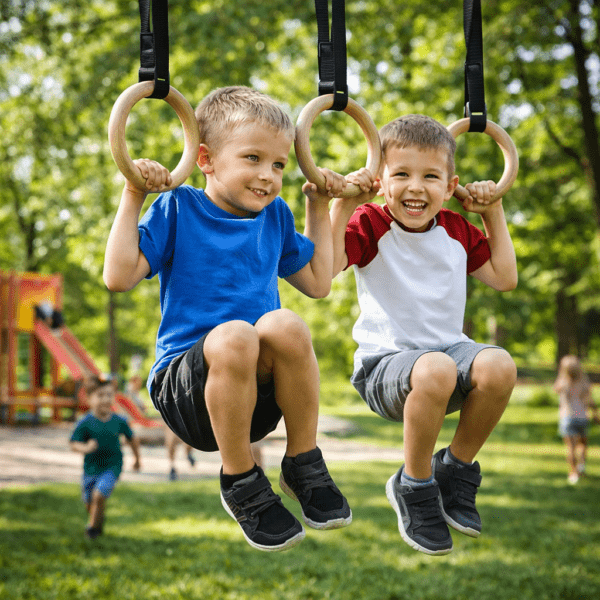 premium wooden gymnastic rings with heavy duty adjustable straps – olympic strength training rings for pull ups, dips & cross training