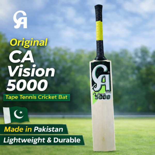 original ca vision 5000 tape tennis cricket bat – made in pakistan | lightweight & durable