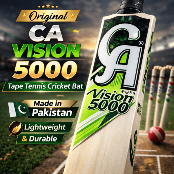 original ca vision 5000 tape tennis cricket bat – made in pakistan | lightweight & durable