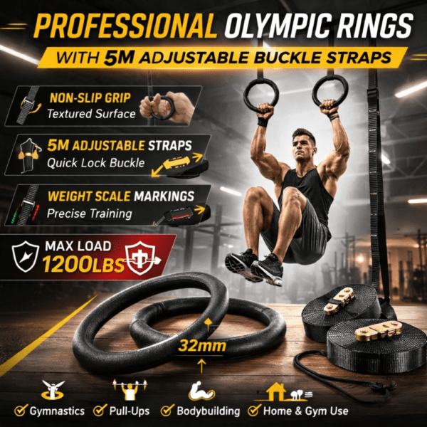 Home black mountain professional olympic gymnastics rings 1200lbs β adjustable home gym rings for calisthenics & strength training in bangladesh