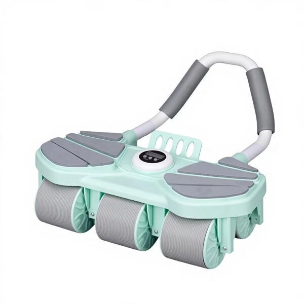 6 wheel automatic rebound ab roller with elbow support & timer – heavy duty core & abs trainer for home gym (copy)