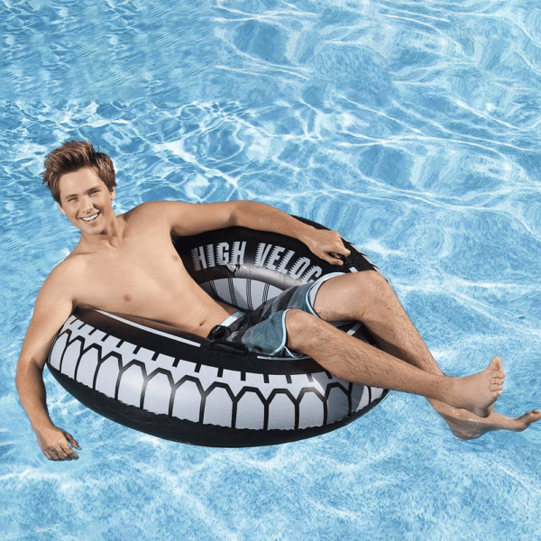 intex giant tire inflatable swim tube – large heavy duty pool float ring