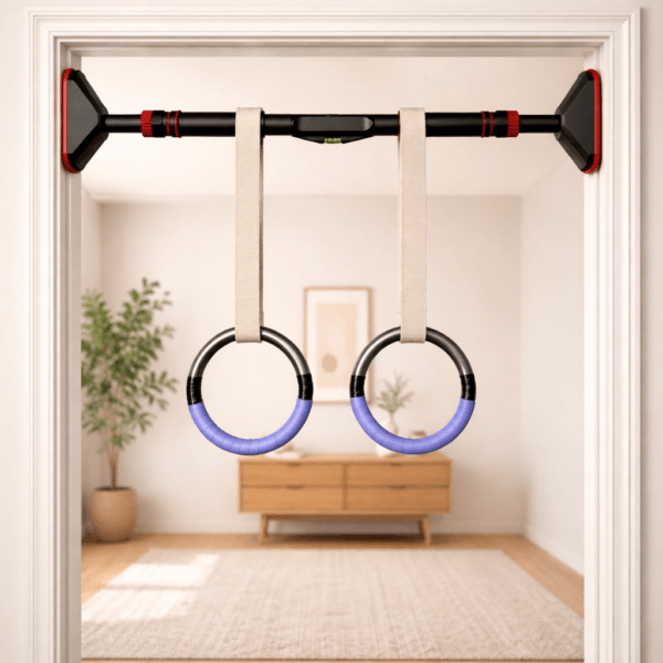 kids safe door pull up bar – no screw installation | 200kg heavy duty | auto locking home fitness bar for children
