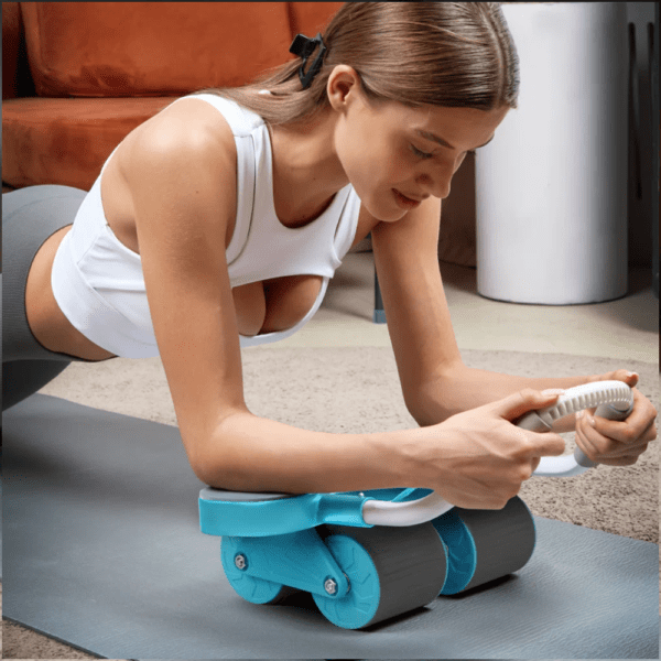 premium 4 wheel automatic rebound ab roller with elbow support & smart timer – advanced core trainer (copy)