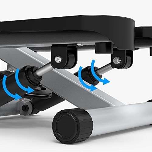 mini stepper with lcd monitor, portable stair step exercise machine for home workout, compact cardio fitness equipment with non slip pedals