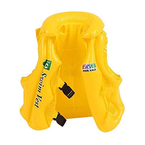 kids inflatable swim vest – safe swimming jacket for school children | pool & beach life jacket