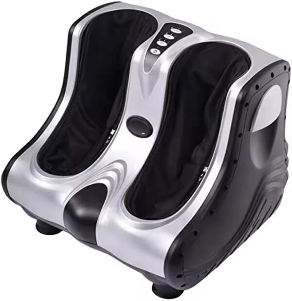 relax4life foot & calf massager with heat – deep kneading shiatsu massage, rolling & vibration for pain relief (red)