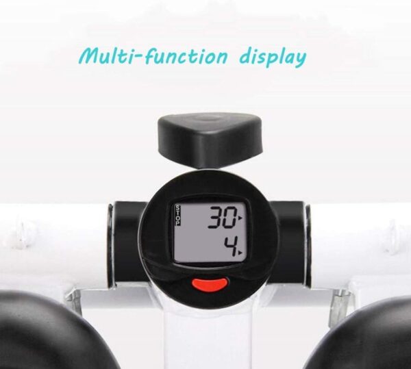 mini stepper with lcd monitor, portable stair step exercise machine for home workout, compact cardio fitness equipment with non slip pedals