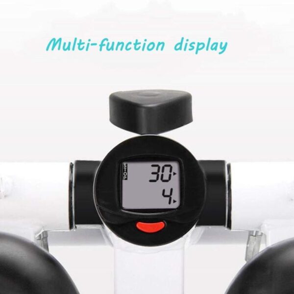 mini stepper with lcd monitor, portable stair step exercise machine for home workout, compact cardio fitness equipment with non slip pedals