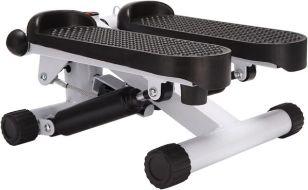 mini stepper with lcd monitor, portable stair step exercise machine for home workout, compact cardio fitness equipment with non slip pedals