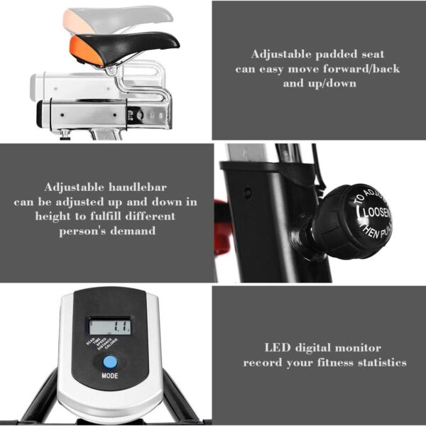 indoor magnetic exercise bike with adjustable resistance & multi position seat | fitness cycle with 10kg flywheel, digital monitor & non slip pedals | heavy duty indoor workout bike (up to 130kg capacity)