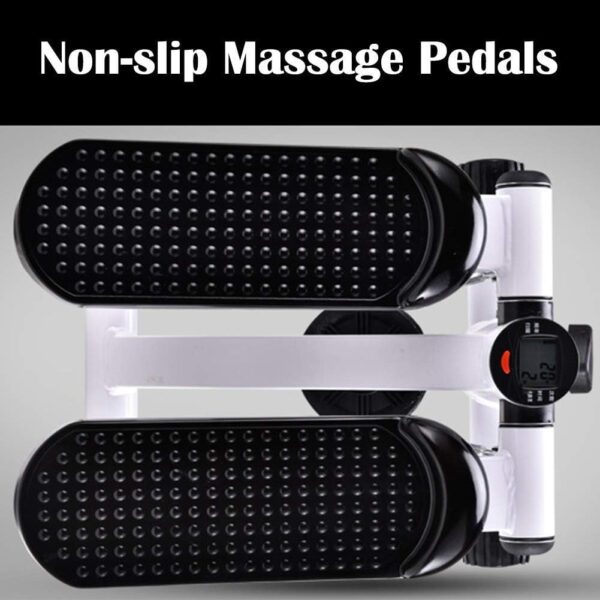 mini stepper with lcd monitor, portable stair step exercise machine for home workout, compact cardio fitness equipment with non slip pedals