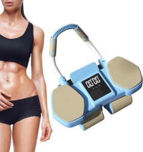 premium 4 wheel automatic rebound ab roller with elbow support & smart timer – advanced core strength trainer for home fitness