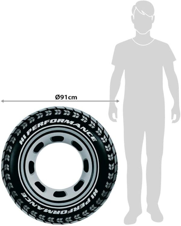 intex giant tire inflatable swim tube – large heavy duty pool float ring