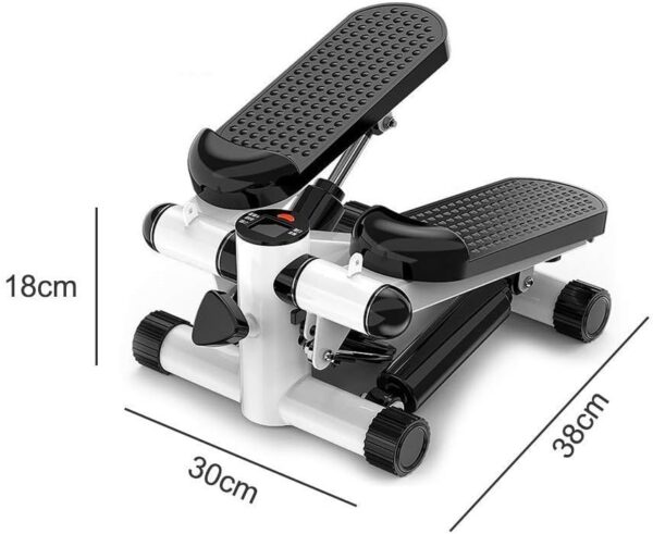 mini stepper with lcd monitor, portable stair step exercise machine for home workout, compact cardio fitness equipment with non slip pedals