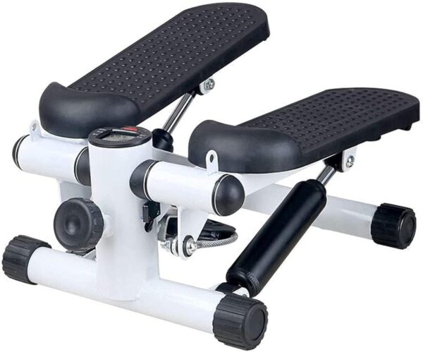 mini stepper with lcd monitor, portable stair step exercise machine for home workout, compact cardio fitness equipment with non slip pedals