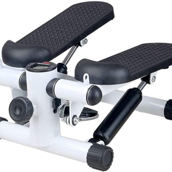 mini stepper with lcd monitor, portable stair step exercise machine for home workout, compact cardio fitness equipment with non slip pedals
