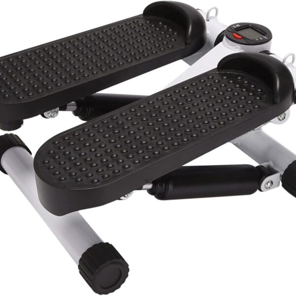 mini stepper with lcd monitor, portable stair step exercise machine for home workout, compact cardio fitness equipment with non slip pedals