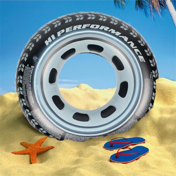 intex giant tire inflatable swim tube – large heavy duty pool float ring