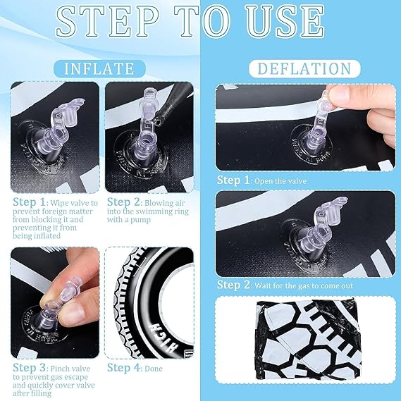 intex giant tire inflatable swim tube – large heavy duty pool float ring