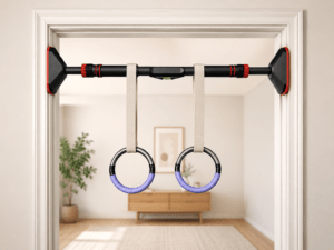 kids safe door pull up bar – no screw installation | 200kg heavy duty | auto locking home fitness bar for children
