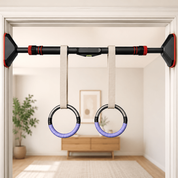 kids safe door pull up bar – no screw installation | 200kg heavy duty | auto locking home fitness bar for children