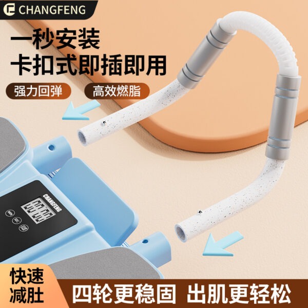 premium 4 wheel automatic rebound ab roller with elbow support & smart timer – advanced core strength trainer for home fitness