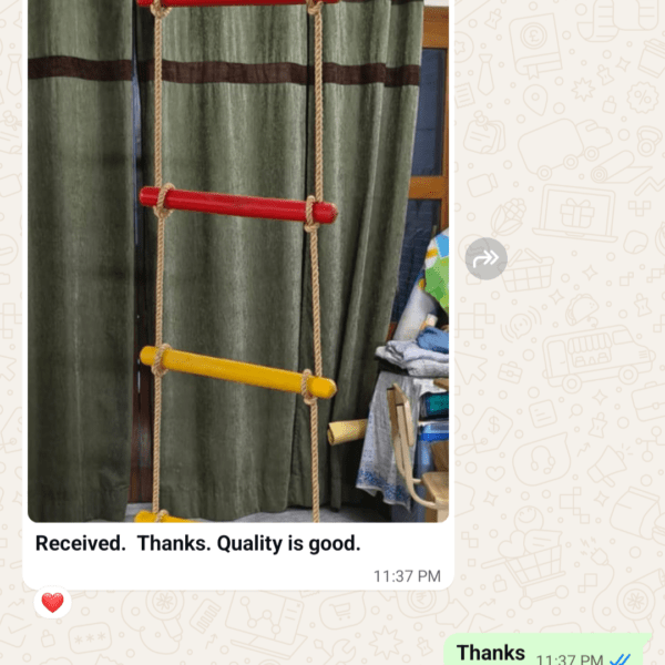 kids rope climbing ladder swing with wooden platforms – indoor & outdoor hanging climber toy for strength & fun
