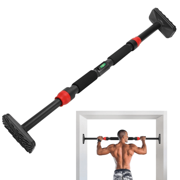 kids safe door pull up bar – no screw installation | 200kg heavy duty | auto locking home fitness bar for children