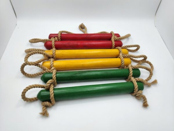 kids rope climbing ladder swing with wooden platforms – indoor & outdoor hanging climber toy for strength & fun