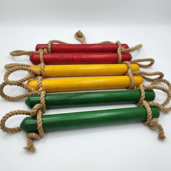 kids rope climbing ladder swing with wooden platforms – indoor & outdoor hanging climber toy for strength & fun