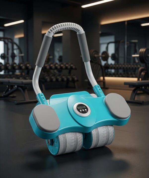 premium 4 wheel automatic rebound ab roller with elbow support & smart timer – advanced core trainer (copy)