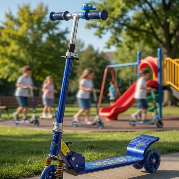 lionman lighting wheel kick scooter 2009c – multicolor | led light wheels, foldable, adjustable height kids scooter