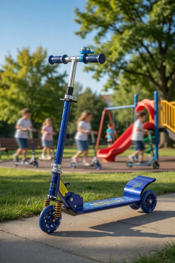 lionman lighting wheel kick scooter 2009c – multicolor | led light wheels, foldable, adjustable height kids scooter
