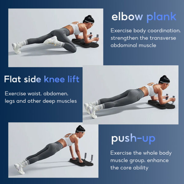 premium multifunctional 3 in 1 automatic rebound ab roller with push up board & plank support | 4 wheel stability full body home gym trainer