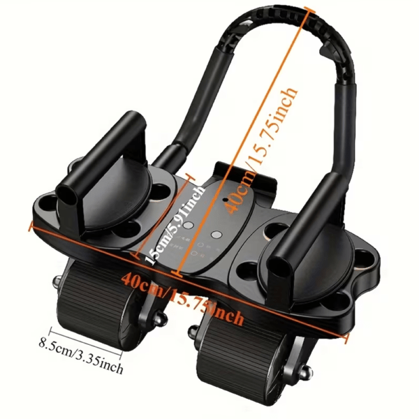 premium multifunctional 3 in 1 automatic rebound ab roller with push up board & plank support | 4 wheel stability full body home gym trainer
