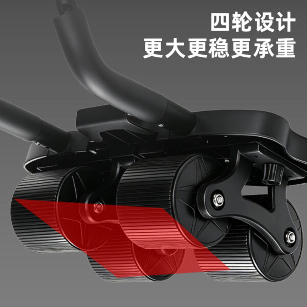 premium multifunctional 3 in 1 automatic rebound ab roller with push up board & plank support | 4 wheel stability full body home gym trainer