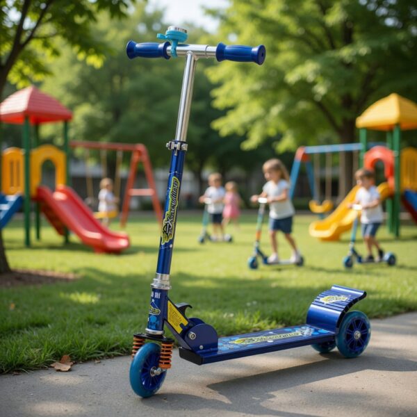 lionman lighting wheel kick scooter 2009c – multicolor | led light wheels, foldable, adjustable height kids scooter