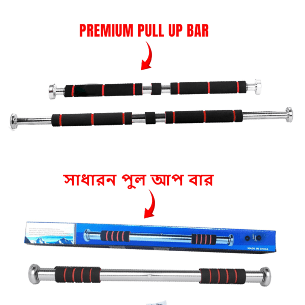premium doorway pull up bar – no screw adjustable chin up bar for home gym, multifunction strength training bar, heavy duty steel construction, 150kg weight capacity