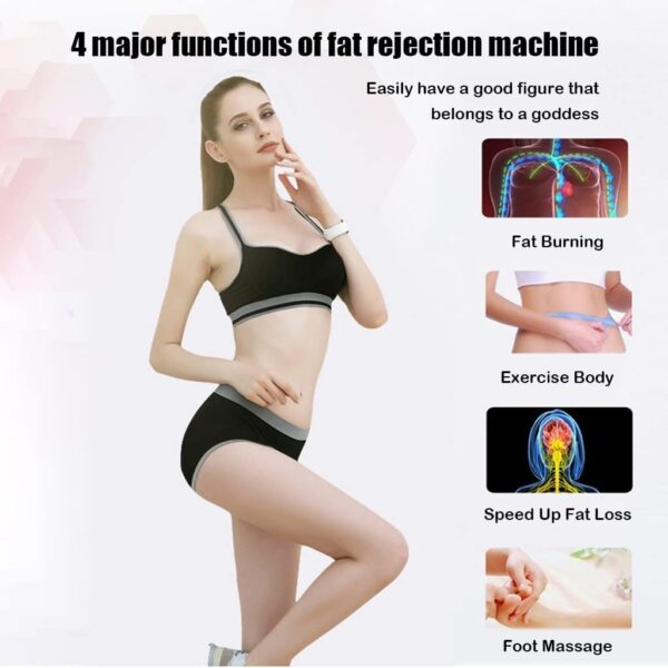 deluxe body slimming vibration plate exercise machine with remote control & resistance bands – full body workout platform for weight loss, muscle toning, calorie burning, pain relief & home gym fitness equipment, 5 auto programs
