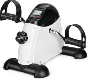 Premium Under Desk Bike Pedal Exerciser with LCD Monitor, Portable Mini Exercise Bike for Home & Office, Adjustable Resistance Arm & Leg Trainer for Physical Therapy, Rehabilitation, Cardio Fitness & Senior Exercise 610k+y021gl. ac sl1500