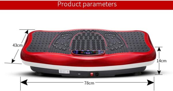 deluxe body slimming vibration plate exercise machine with remote control & resistance bands – full body workout platform for weight loss, muscle toning, calorie burning, pain relief & home gym fitness equipment, 5 auto programs