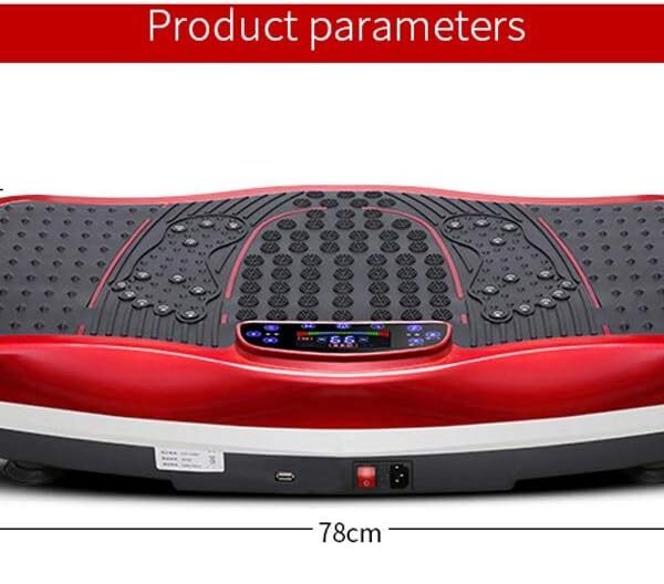 deluxe body slimming vibration plate exercise machine with remote control & resistance bands – full body workout platform for weight loss, muscle toning, calorie burning, pain relief & home gym fitness equipment, 5 auto programs