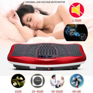 deluxe body slimming vibration plate exercise machine with remote control & resistance bands – full body workout platform for weight loss, muscle toning, calorie burning, pain relief & home gym fitness equipment, 5 auto programs